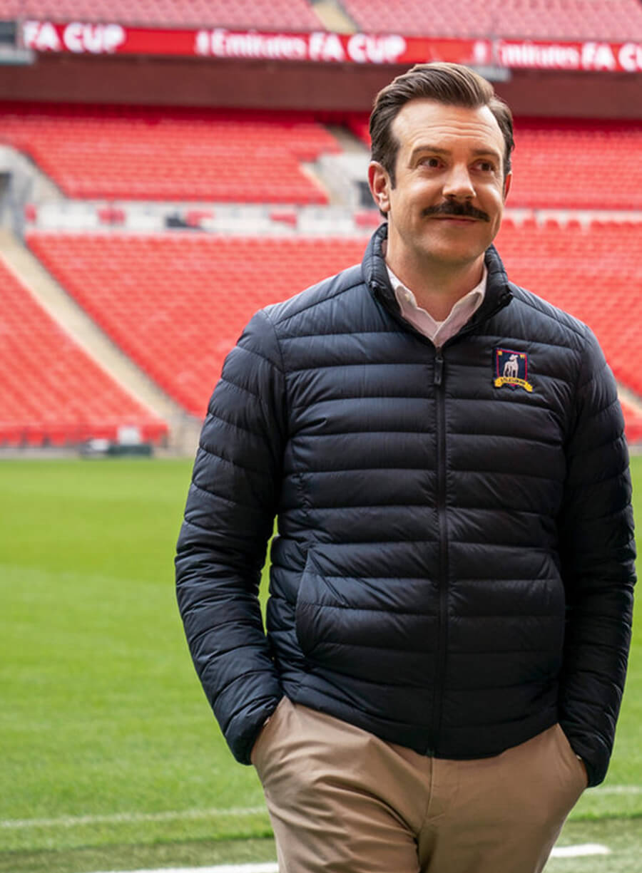 Jason Sudeikis Ted Lasso Black Puffer Jacket