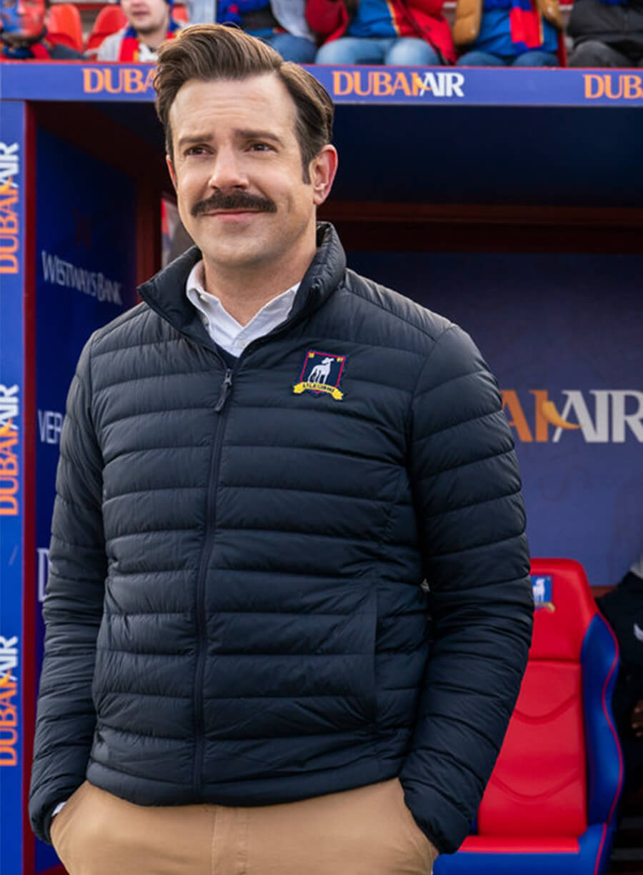 Jason Sudeikis Ted Lasso Black Puffer Jacket