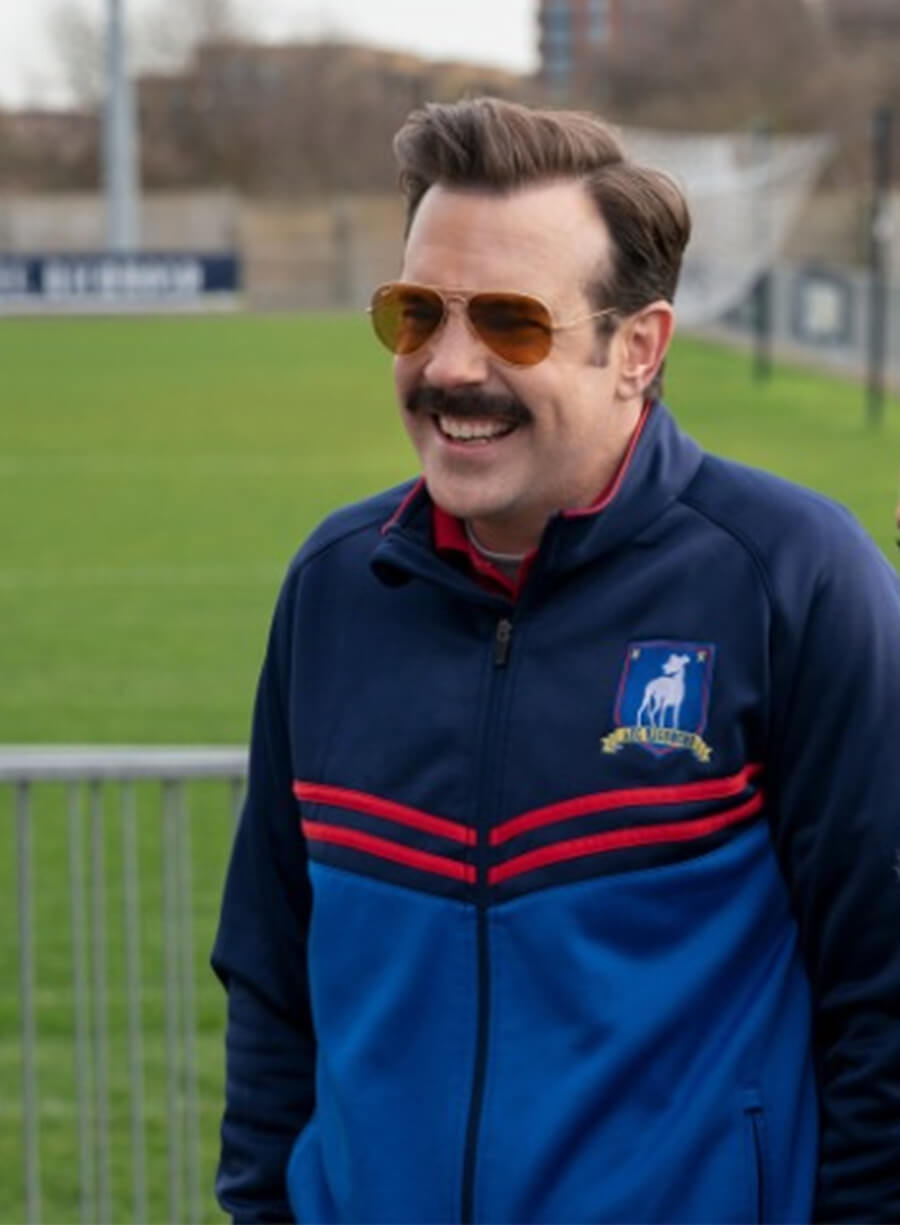 Jason Sudeikis Ted Lasso Blue Track Jacket 