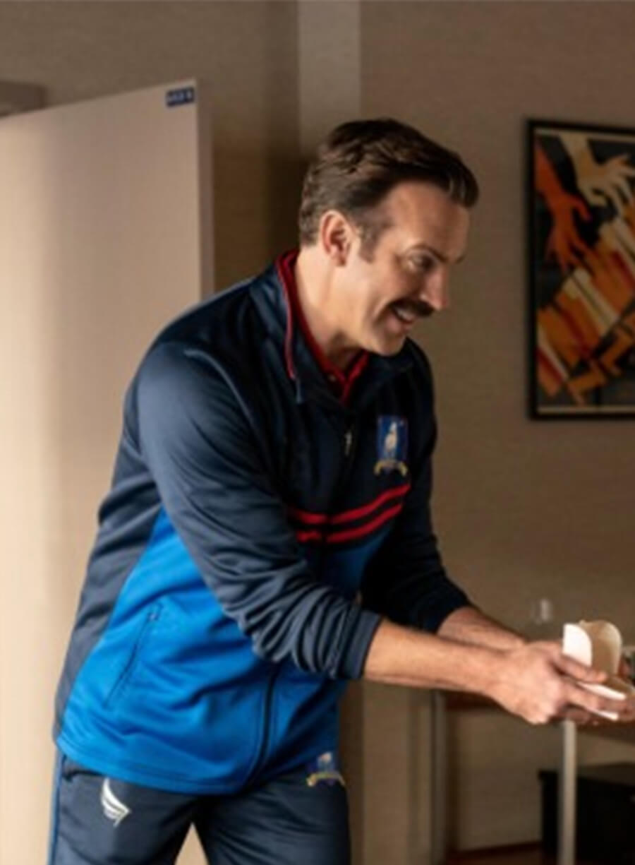 Jason Sudeikis Ted Lasso Blue Track Jacket