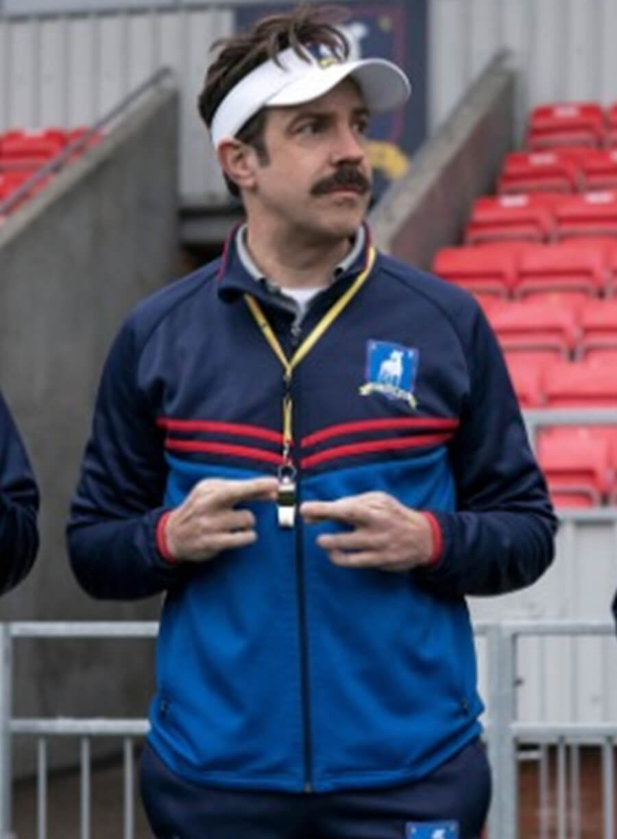 Jason Sudeikis Ted Lasso Blue Track Jacket 