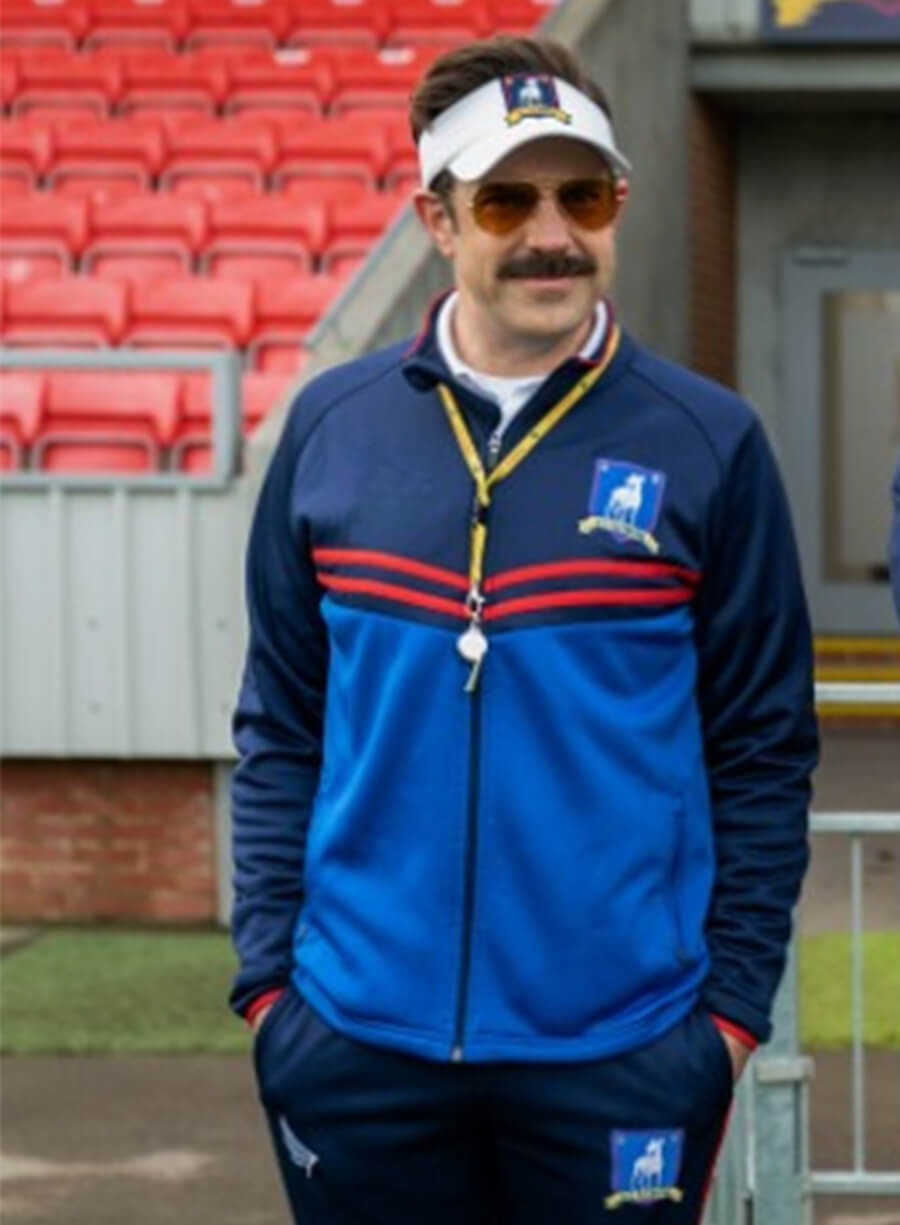 Jason Sudeikis Ted Lasso Blue Track Jacket 