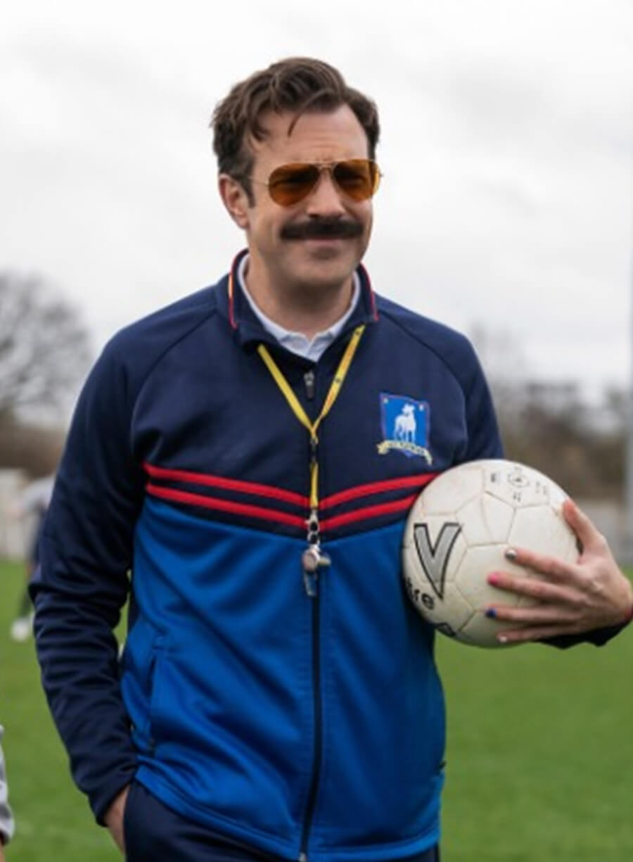 Jason Sudeikis Ted Lasso Blue Track Jacket 
