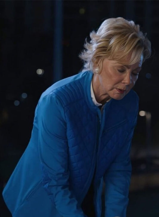 Jean Smart Hacks Deborah Vance Blue Quilted Jacket