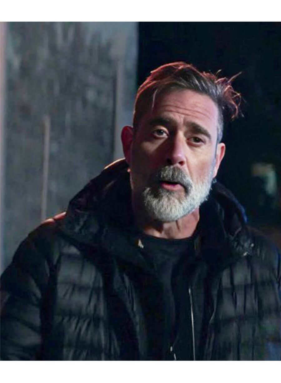 Jeffrey Dean Morgan Black Puffer Jacket