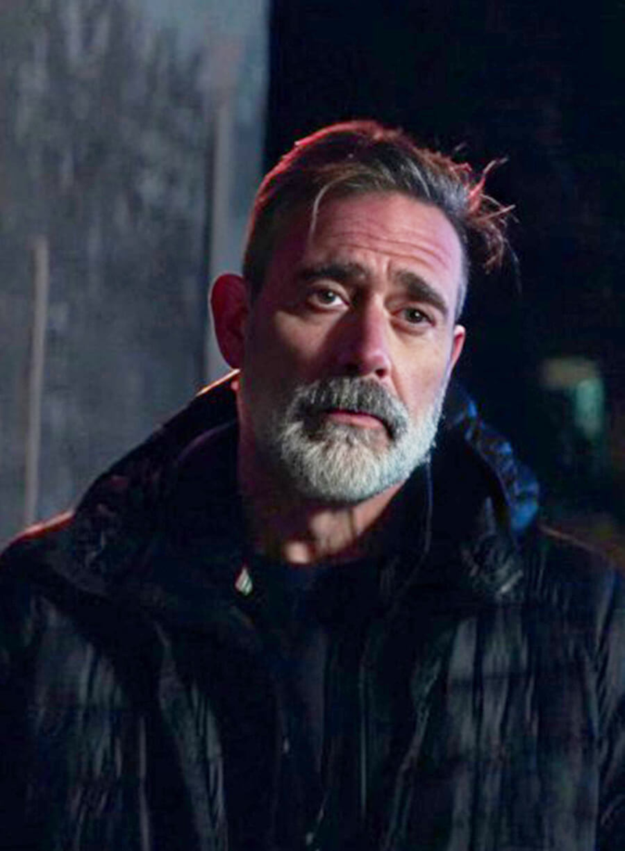 Jeffrey Dean Morgan Black Puffer Jacket