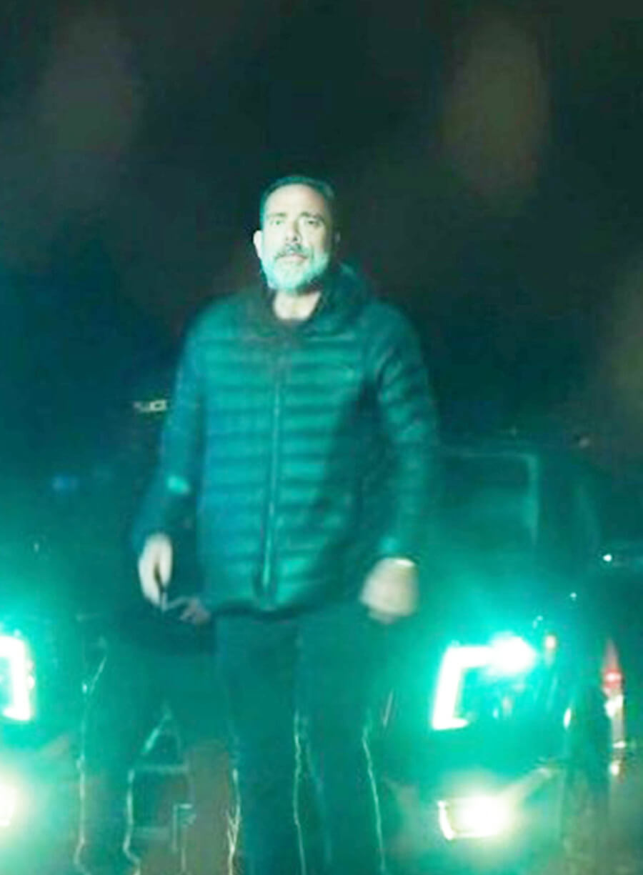 Jeffrey Dean Morgan Black Puffer Jacket