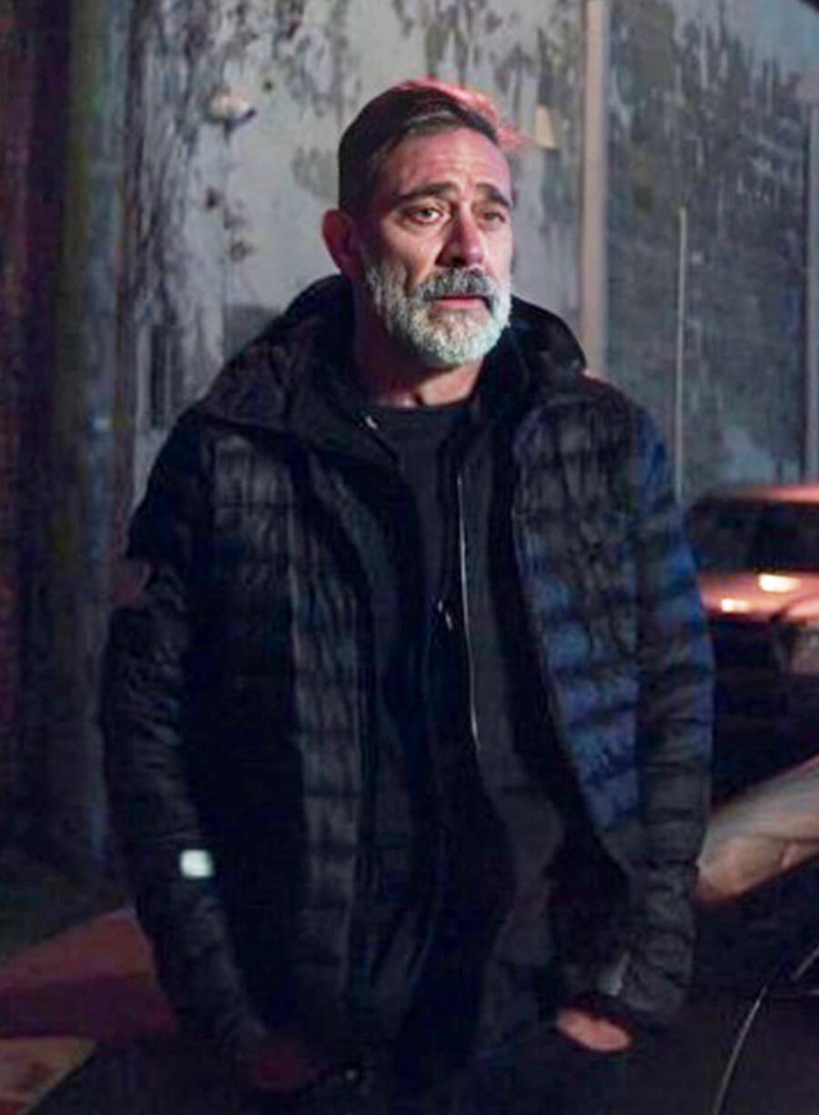 Jeffrey Dean Morgan Black Puffer Jacket