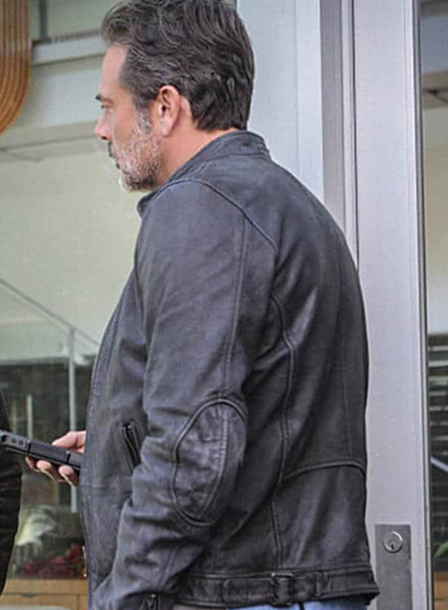 Jeffrey Dean Morgan Extant JD Richter Black Leather Jacket