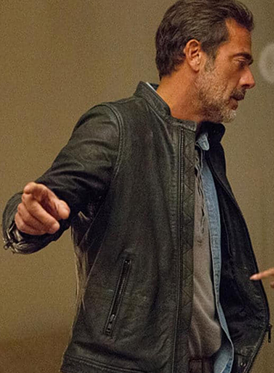 Jeffrey Dean Morgan Extant JD Richter Black Leather Jacket