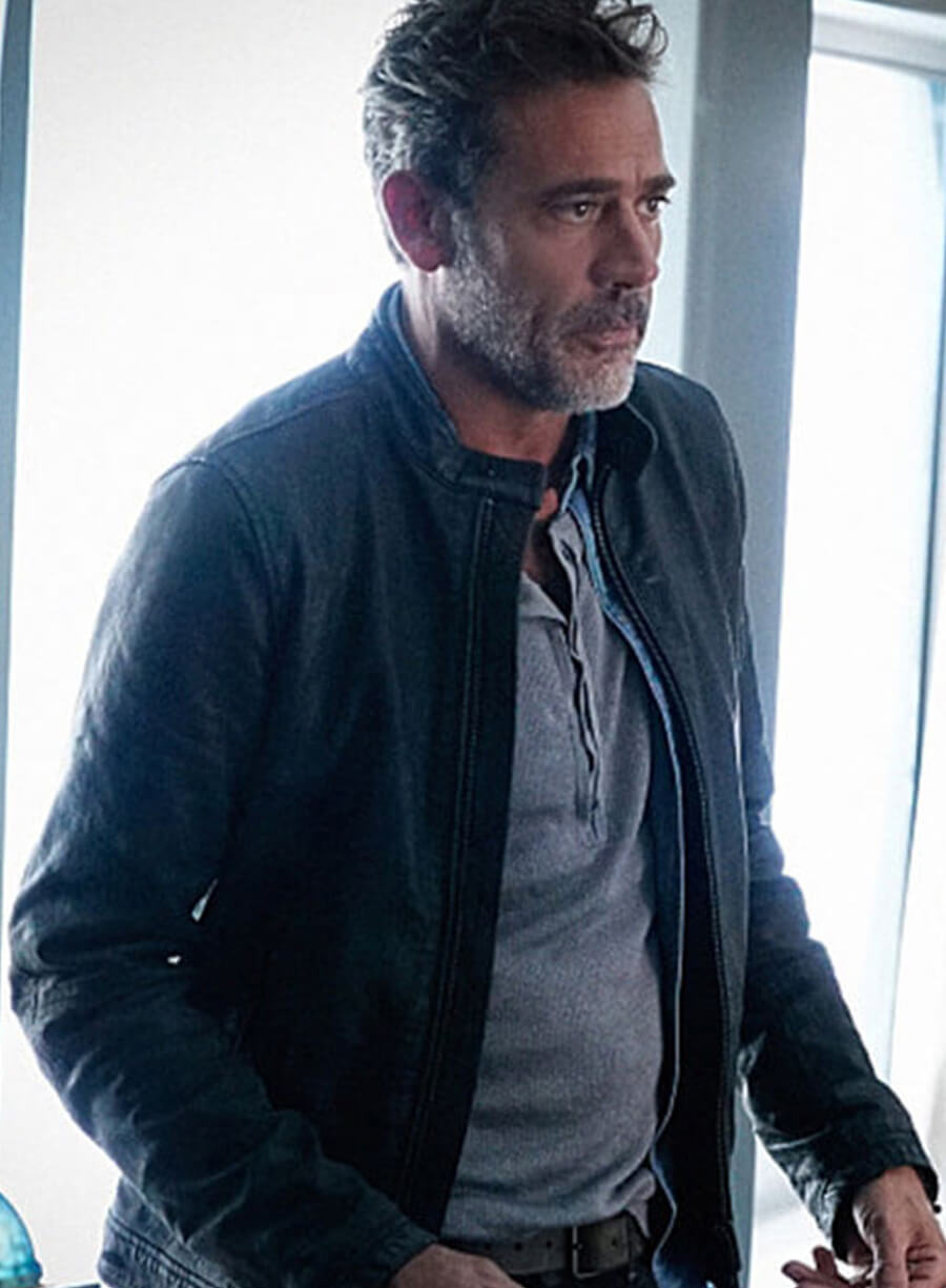 Jeffrey Dean Morgan Extant JD Richter Black Leather Jacket