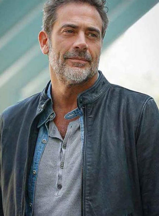 Jeffrey Dean Morgan Extant JD Richter Black Leather Jacket