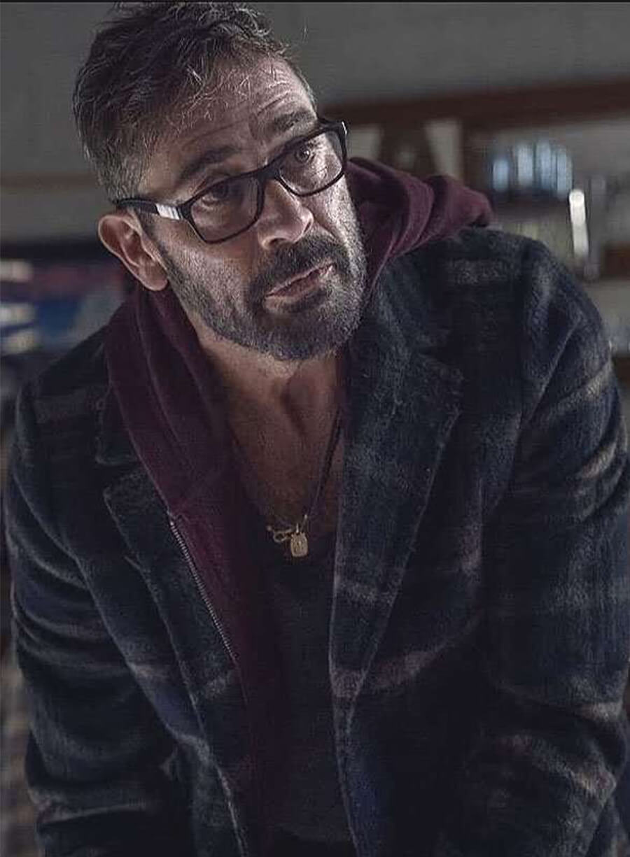 Jeffrey Dean Morgan The Walking Dead Season 10 Negan Plaid Coat