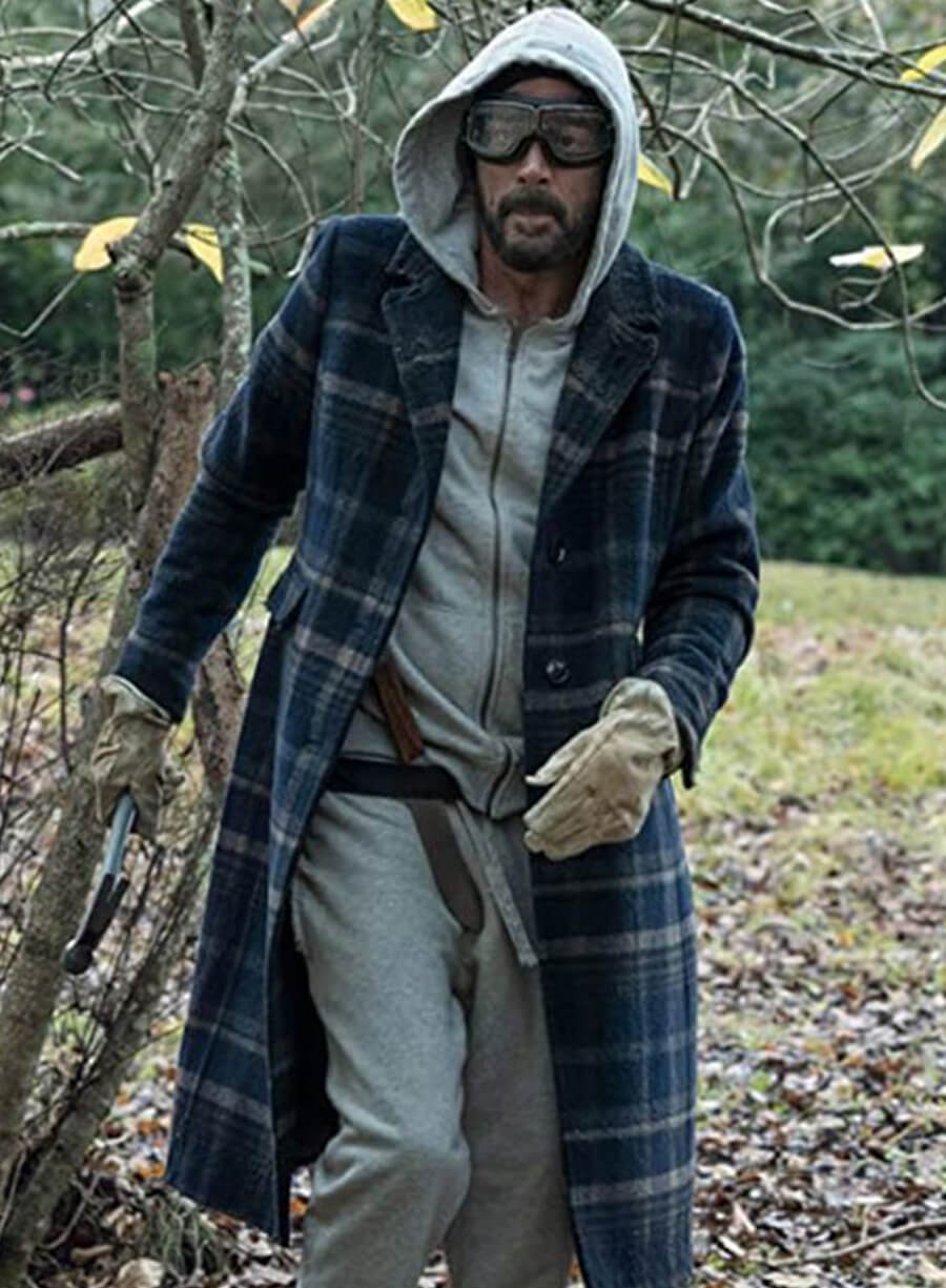 Jeffrey Dean Morgan The Walking Dead Season 10 Negan Plaid Coat