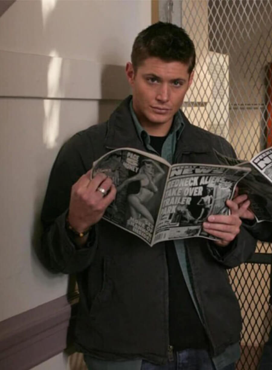 Jensen Ackles Supernatural Dean Winchester Black Jacket