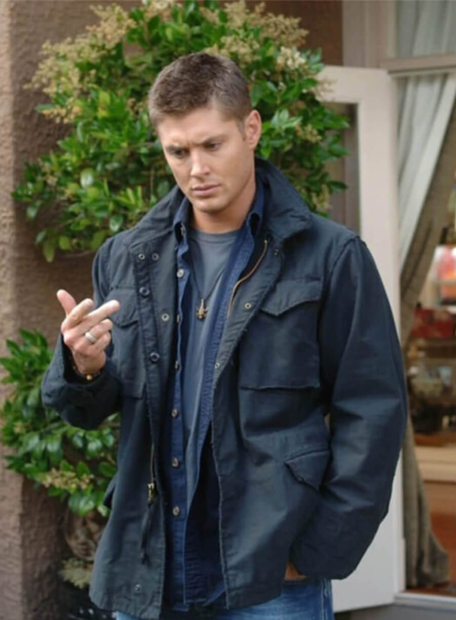 Jensen Ackles Supernatural Dean Winchester Blue Cotton Jacket