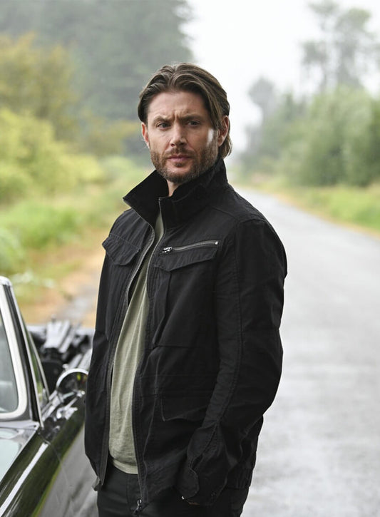 Jensen Ackles Tracker 2024 Russell Shaw Black Jacket 