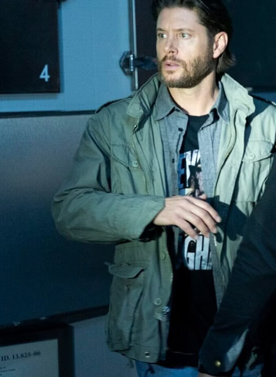 Jensen Ackles Tracker S01 Russell Shaw Green Cotton Jacket 
