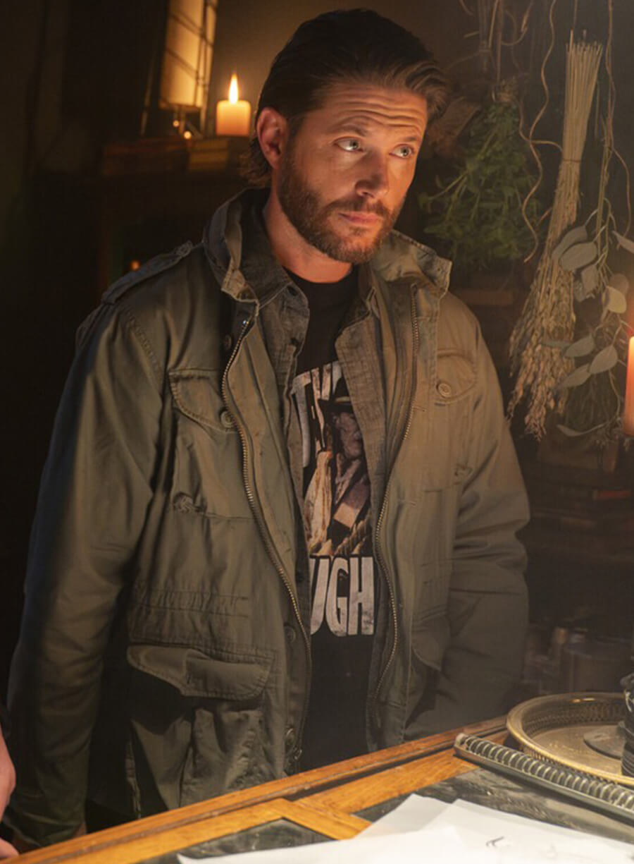 Jensen Ackles Tracker S01 Russell Shaw Green Cotton Jacket 