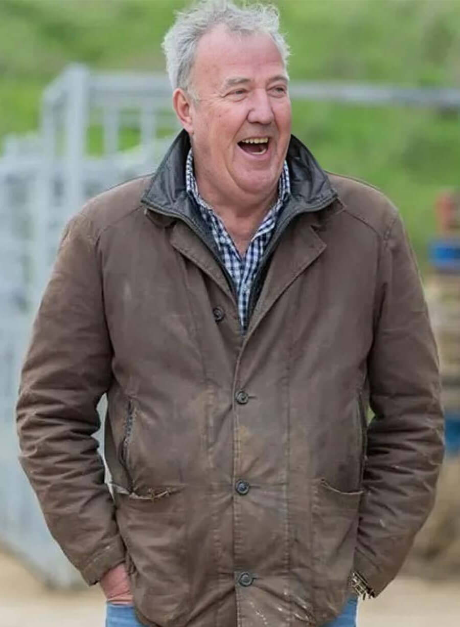 Jeremy Clarkson Clarkson’s Farm Presenter Brown Cotton Jacket