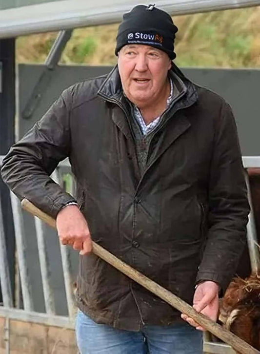 Jeremy Clarkson Clarkson’s Farm Presenter Brown Cotton Jacket