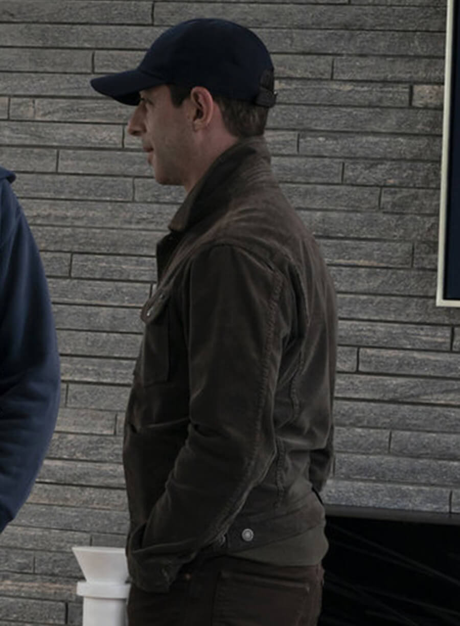 Jeremy Strong Succession S03 Kendall Roy Brown Corduroy Jacket