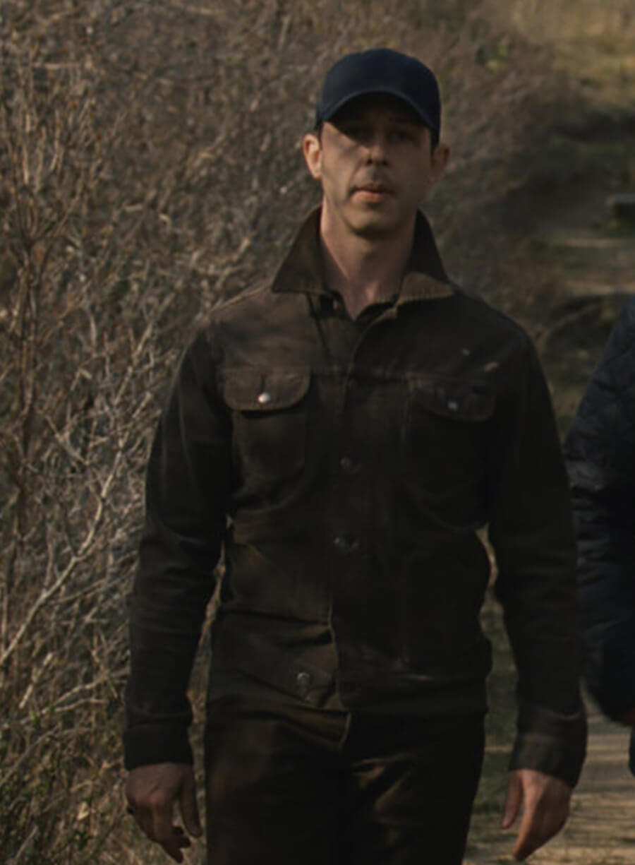 Jeremy Strong Succession S03 Kendall Roy Brown Corduroy Jacket