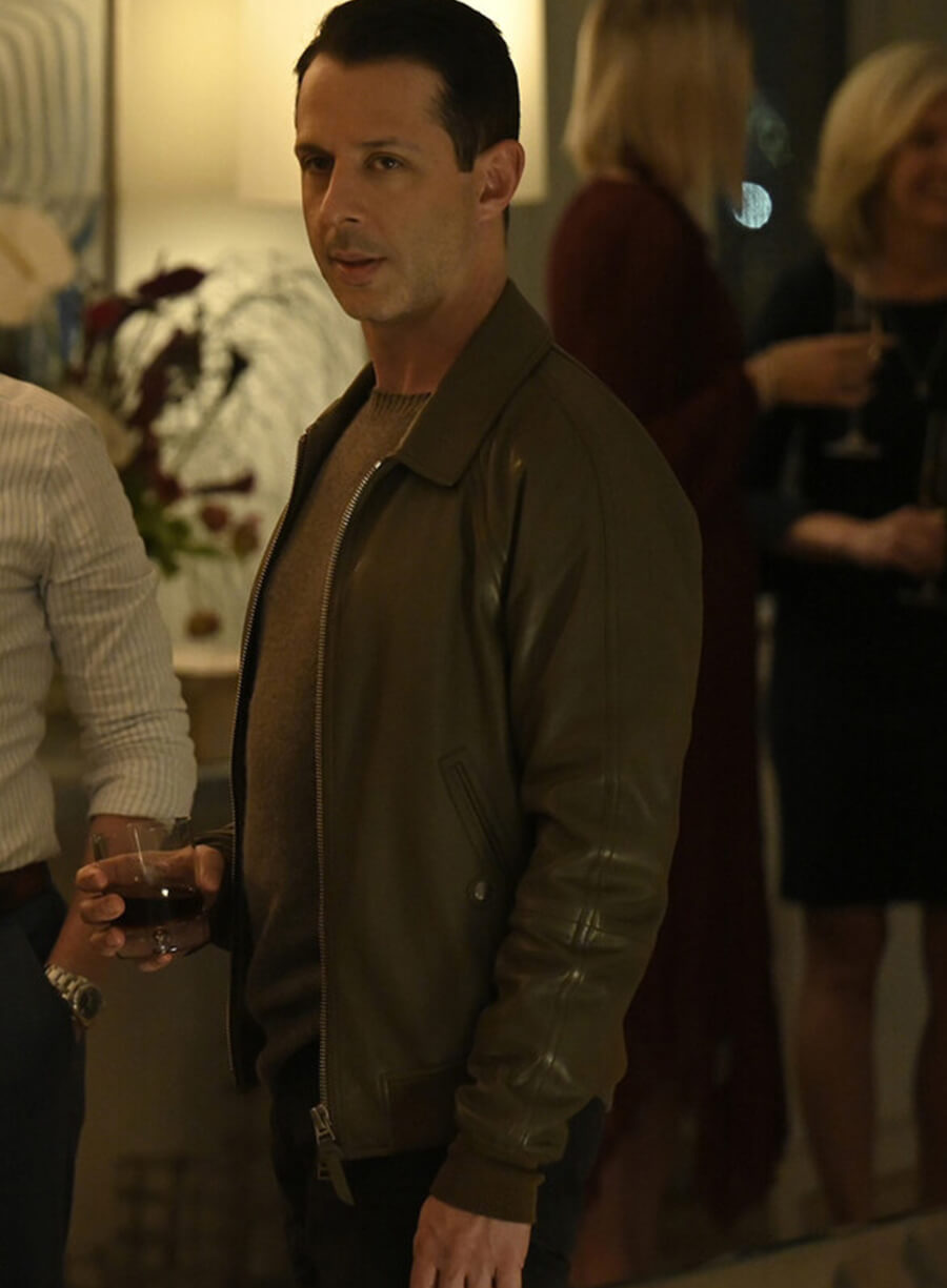 Jeremy Strong Succession S03 Kendall Roy Leather Jacket