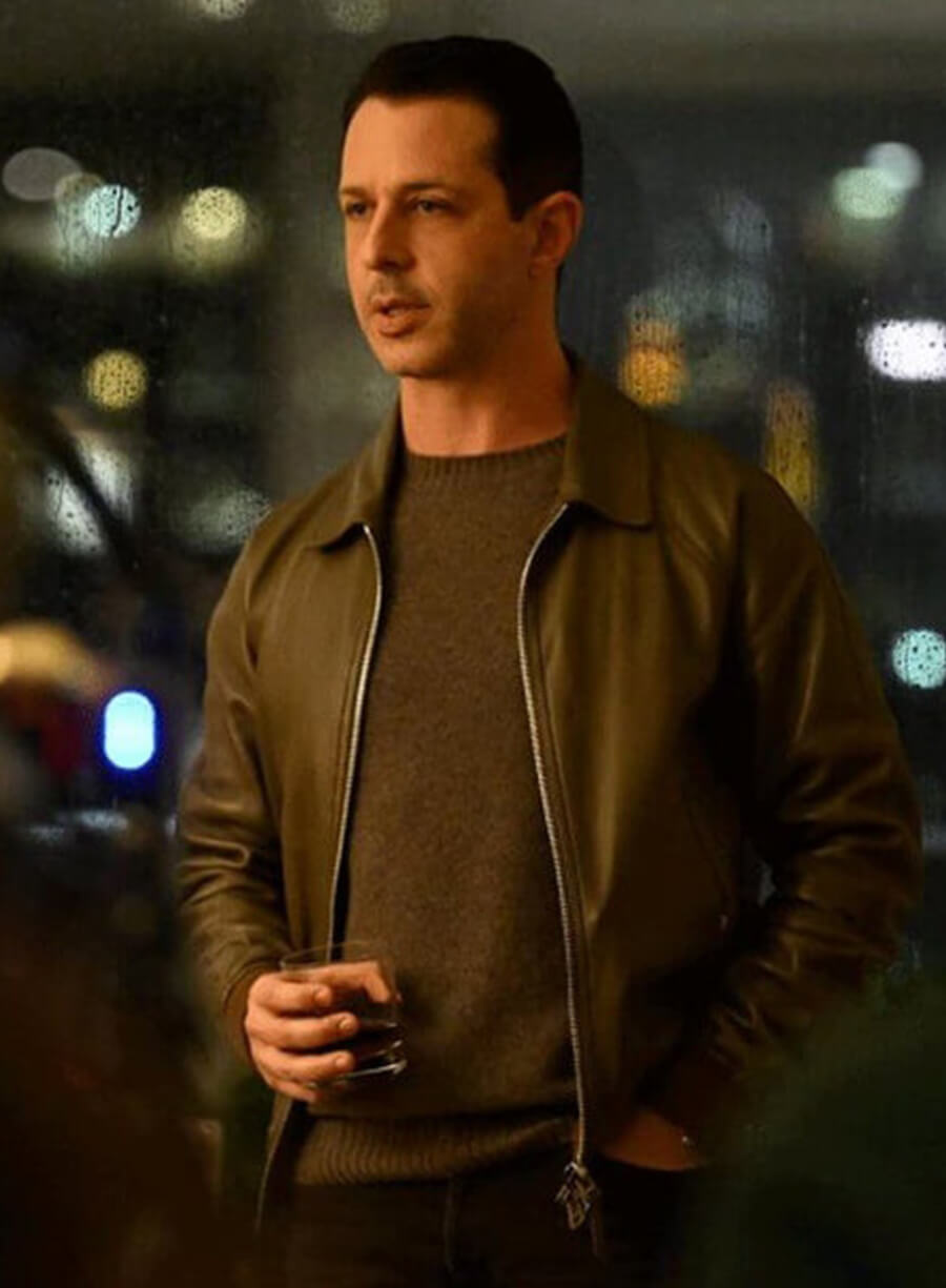 Jeremy Strong Succession S03 Kendall Roy Leather Jacket
