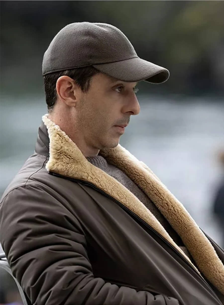 Jeremy Strong Succession S04 Kendall Roy Fur Shearling Leather Jacket