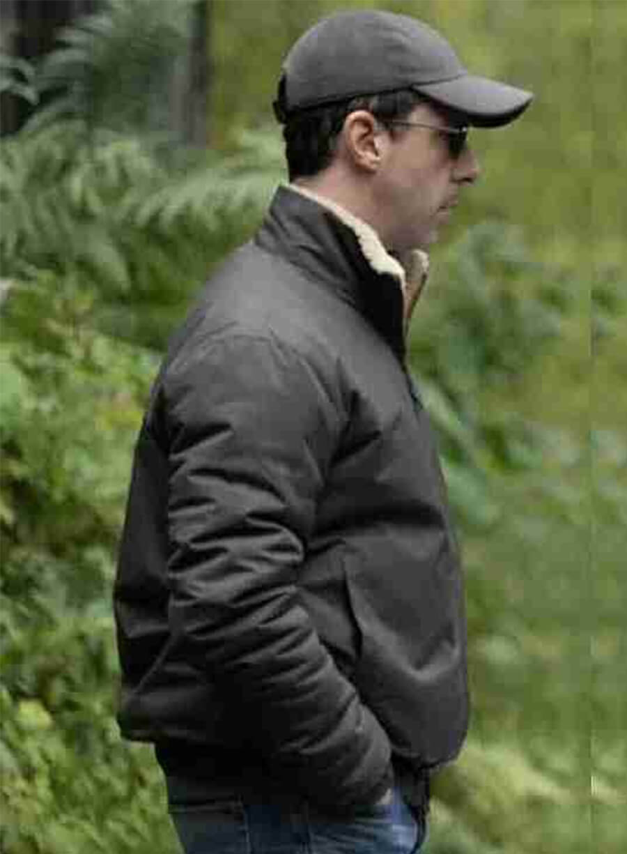 Jeremy Strong Succession S04 Kendall Roy Fur Shearling Leather Jacket