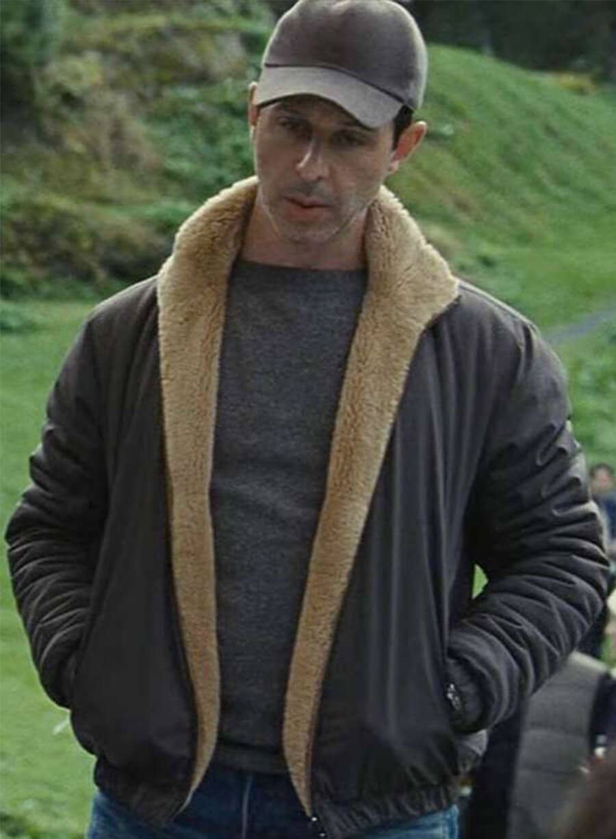 Jeremy Strong Succession S04 Kendall Roy Fur Shearling Leather Jacket