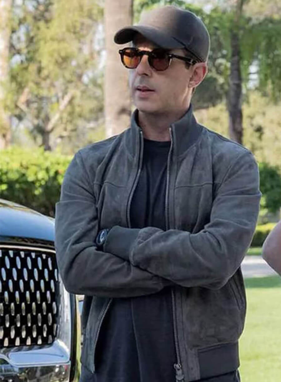 Jeremy Strong Succession S04 Kendall Roy Grey Suede Jacket