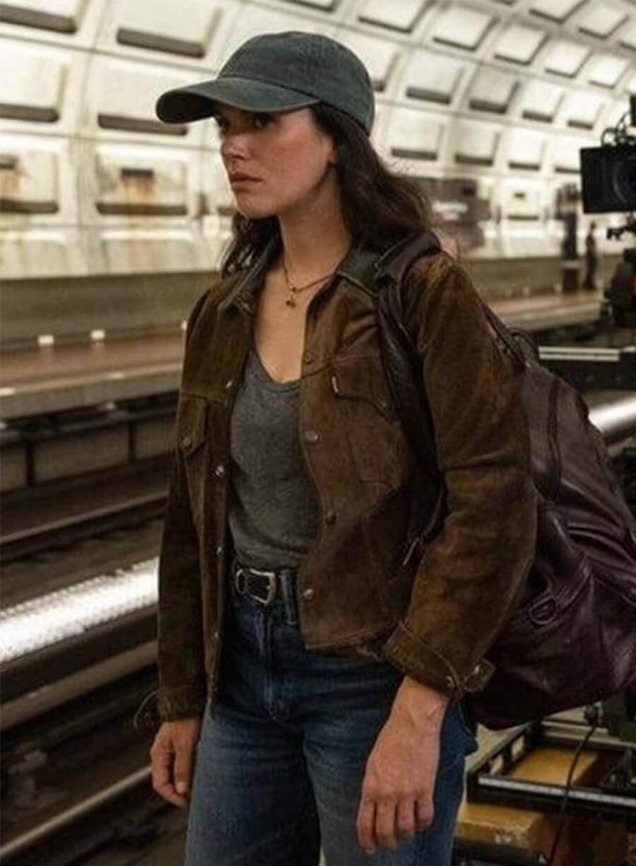 Jessica Brown Findlay Silo S03 Charlotte Keene Brown Jacket