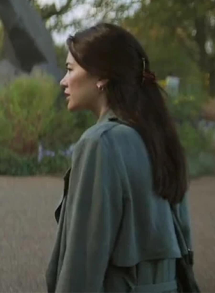 Jessica Henwick Silo S03 Helen Drew Grey Trench Coat