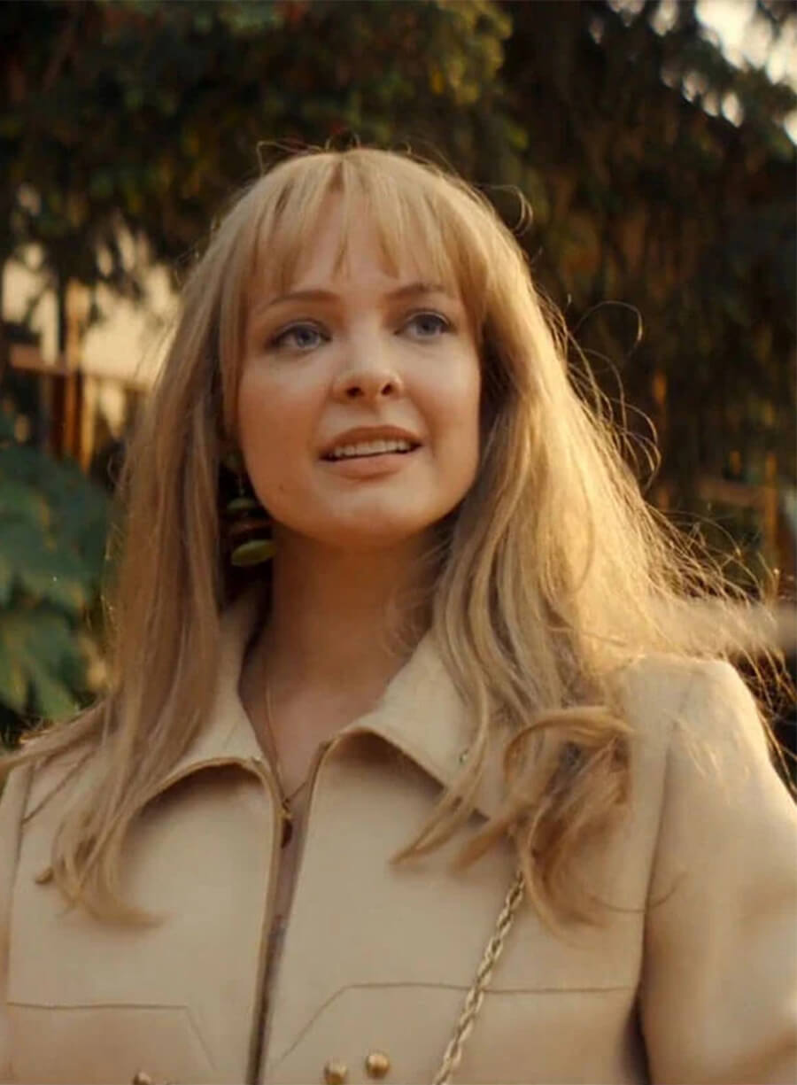Jessica Ross Black Mirror S06 Beige Jacket