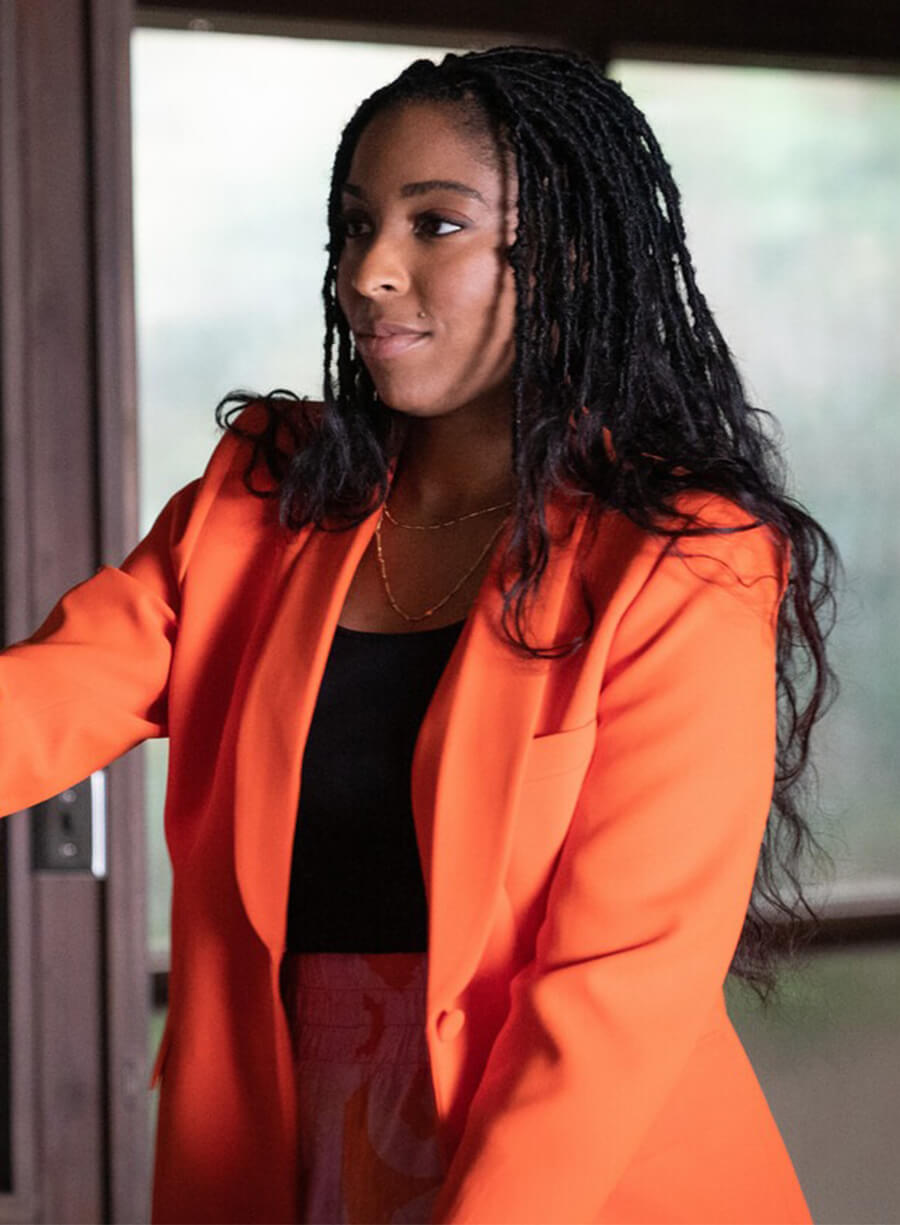 Jessica Williams Shrinking S01 Gaby Orange Blazer