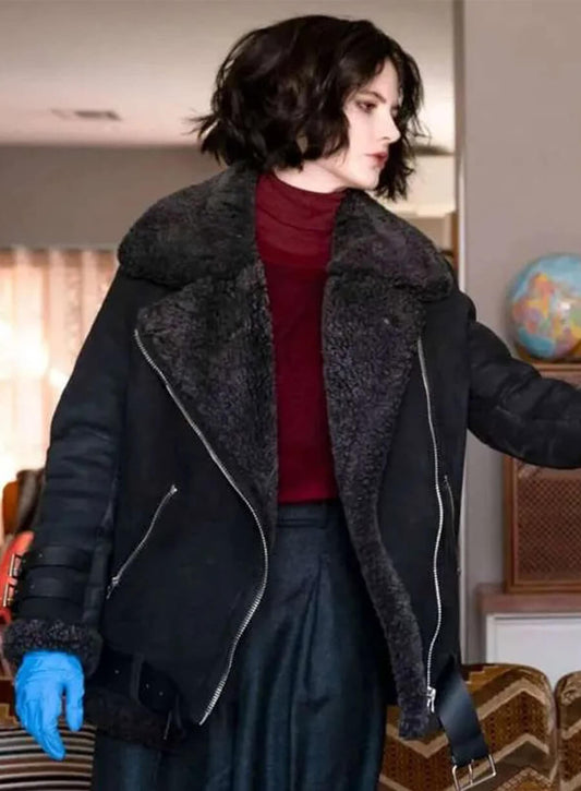 Jet Slootmaekers Law & Order Organized Crime Shearling Black Jacket