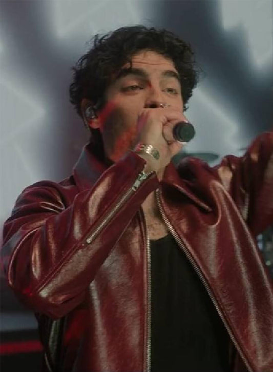 Joe Jonas A Very Jonas Christmas Leather Jacket