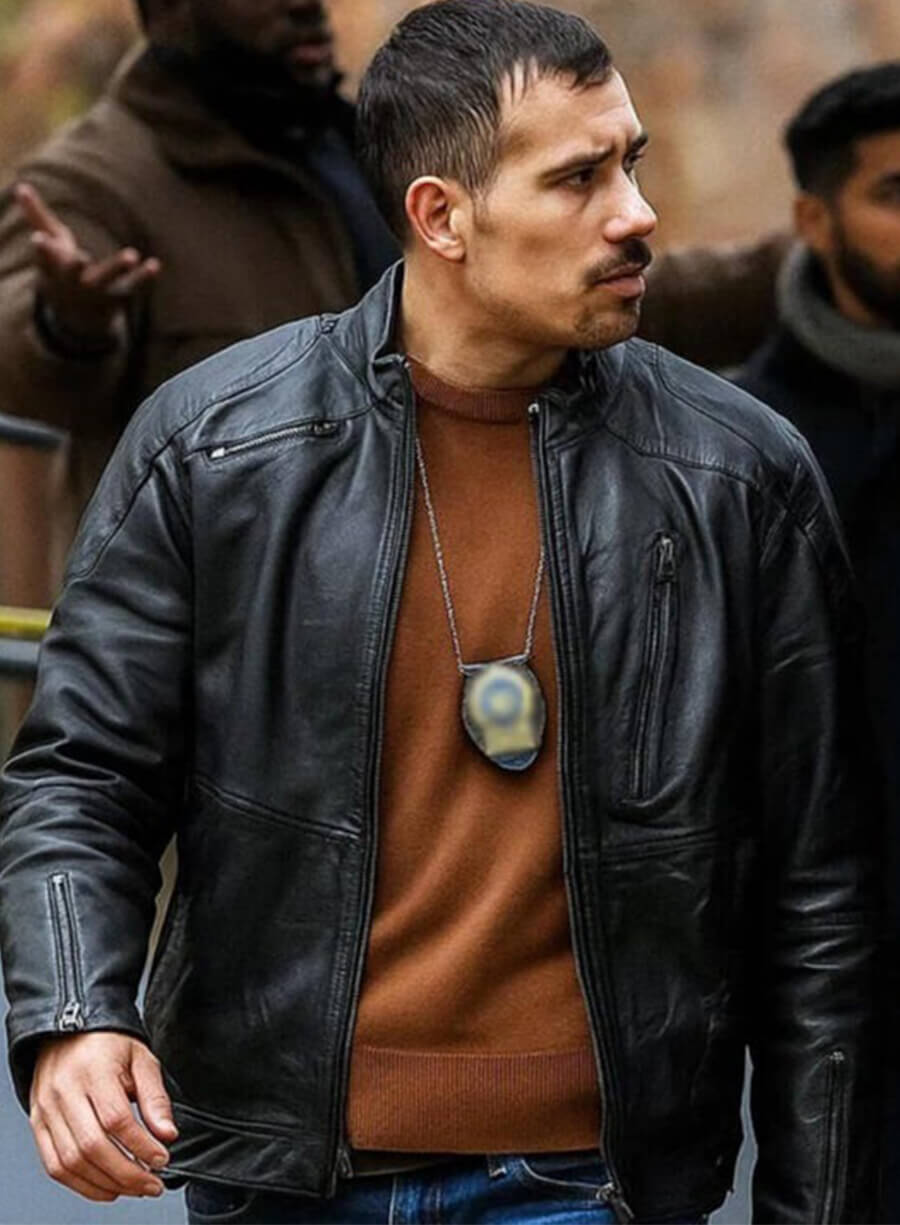 Joe Velasco Law & Order SVU  Black Leather Jacket