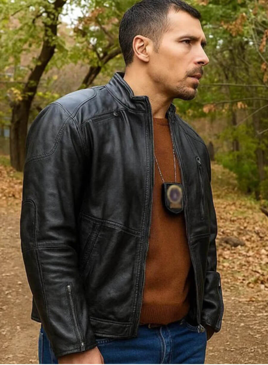 Joe Velasco Law & Order SVU  Black Leather Jacket