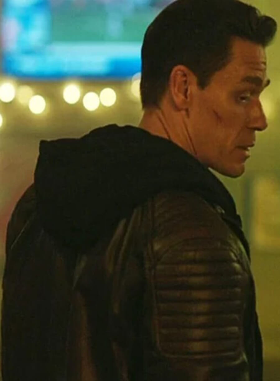 John Cena Peacemaker Black Leather Jacket