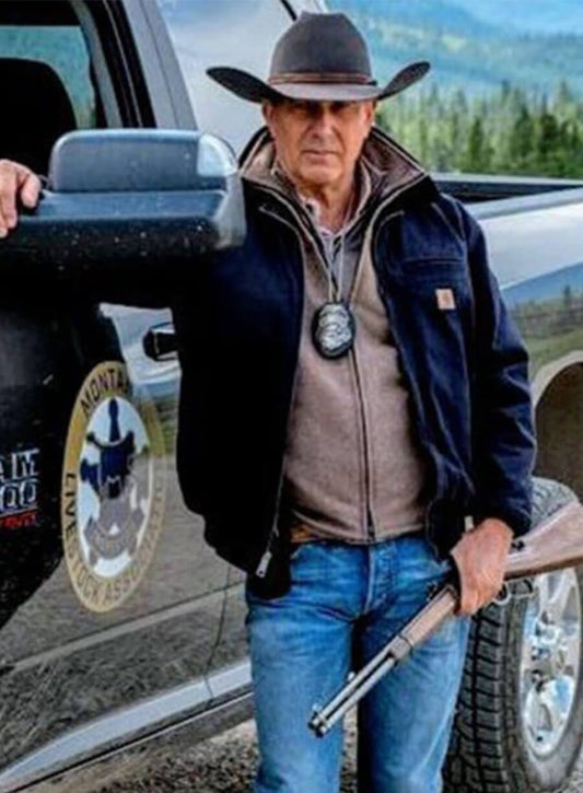 John Dutton Yellowstone Blue Cotton Jacket