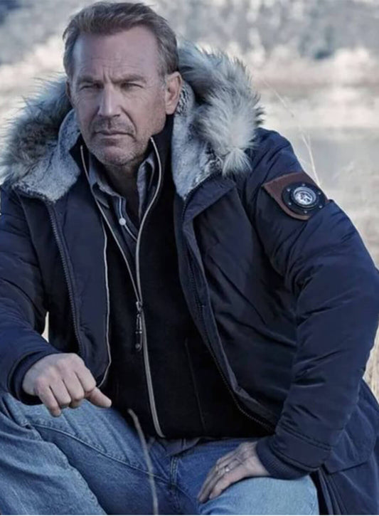 John Dutton Yellowstone Blue Parka Jacket
