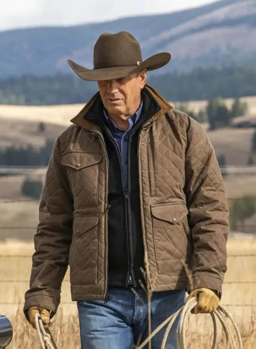 John Dutton Yellowstone Brown Quilted Jacket