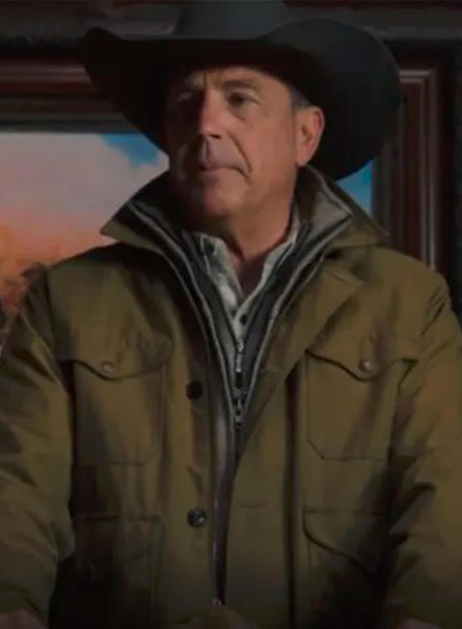 John Dutton Yellowstone Green Cotton Jacket