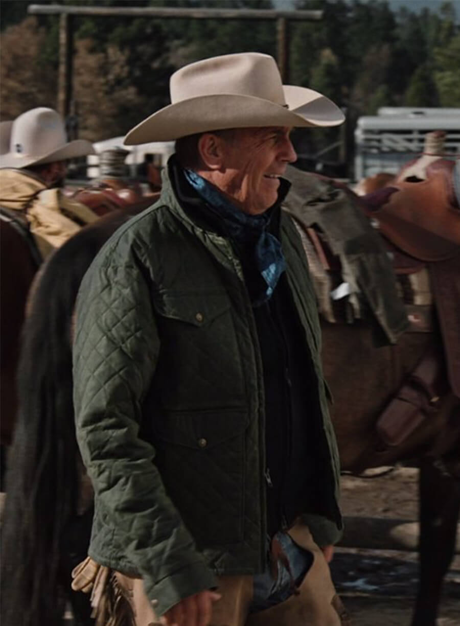 John Dutton Yellowstone Green Quilted Jacket