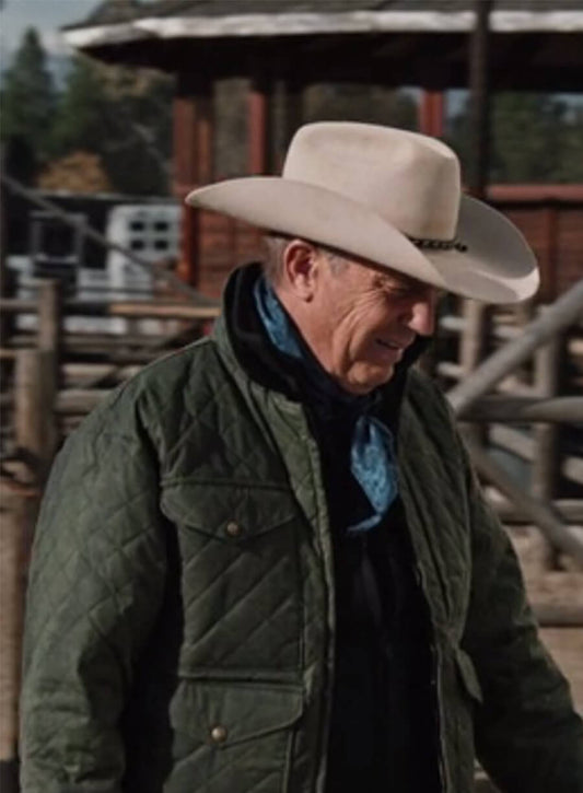 John Dutton Yellowstone Green Quilted Jacket