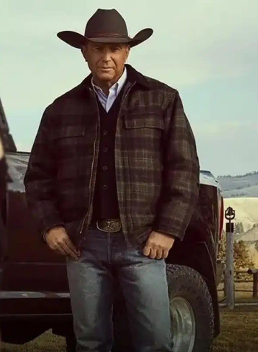 John Dutton Yellowstone Plaid Wool Jacket