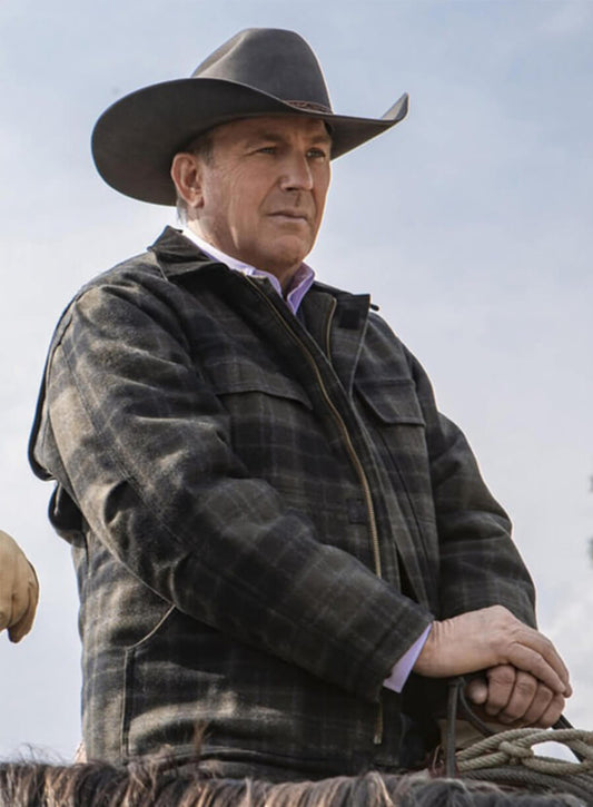 John Dutton Yellowstone Plaid Wool Jacket